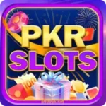 PKR Slots Game logo shiws a card and slots games