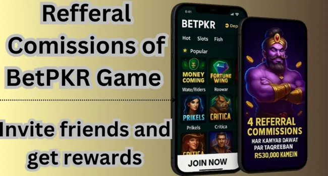 Referral comission of Betpkr Game