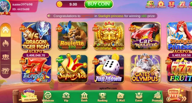77 Game menu